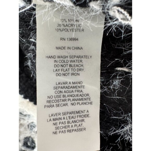 Neiman Marcus XL Fuzzy Knit Black & White Polka Dot Sweater - Picture 4 of 16